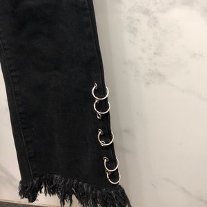 Black jeans w/ frayed hem